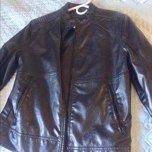 Mans leather black jacket